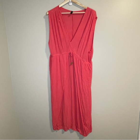 BOHO ME Maxi Cover Up Dress Watermelon 3X - Picture 2 of 6
